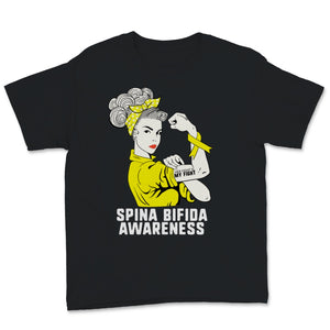 Spina Bifida Awareness Her Fight Is My Fight Strong Woman Yellow