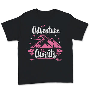 Adventure Awaits Shirt Travel Tee Camping Hiking Mountains Wanderlust