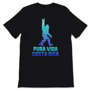 Pura Vida Costa Rica Shirt, Surfing Tee, Shaka Sign Bigfoot Lover