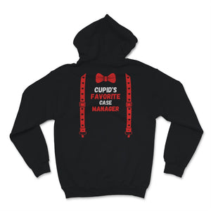 Valentines Day Shirt Cupid's Favorite Case Manager Funny Red Bow Tie