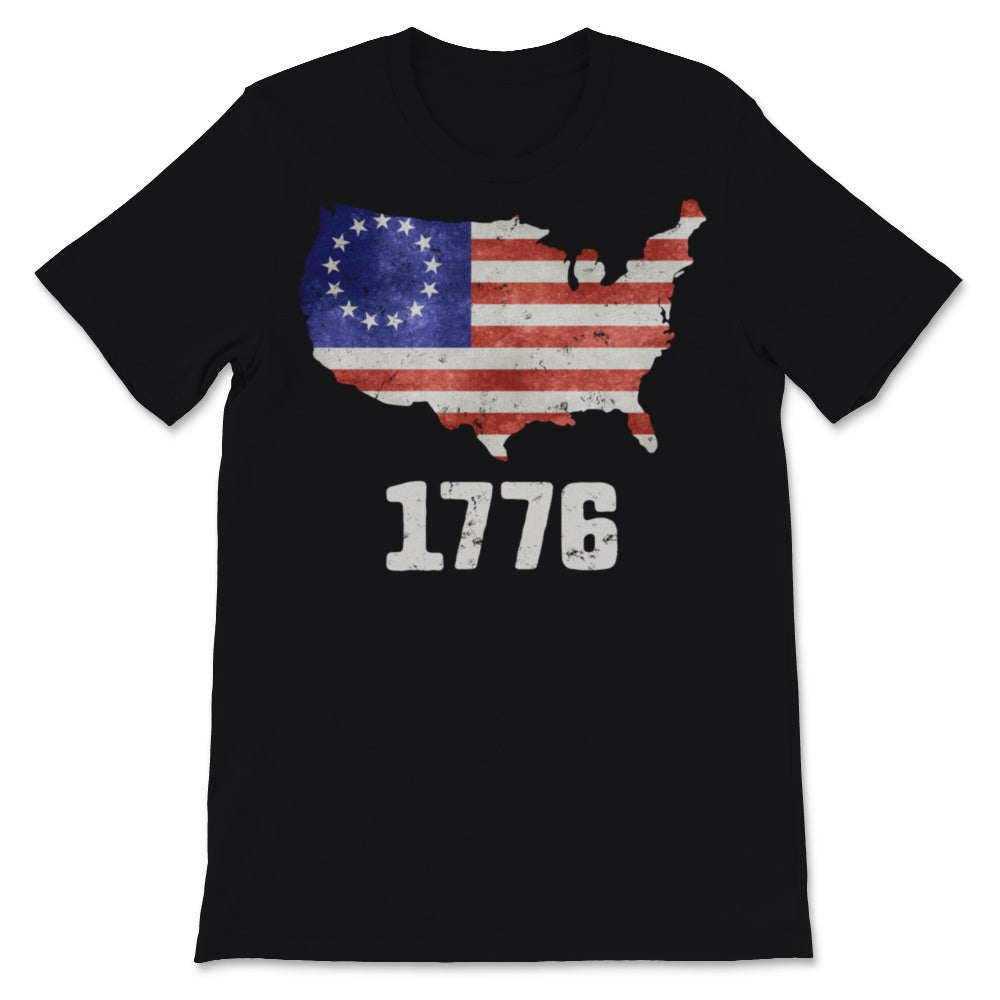 1776 Betsy Ross 4th Of July Retro Patriotic American Flag