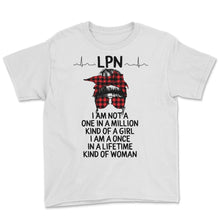 Load image into Gallery viewer, LPN Shirts for Women, Nurses Week, Nursing School Tee, Buffalo Plaid,

