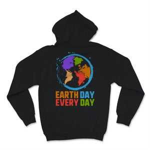 Earth Day Everyday World's Map Colorful Art Nature Pine Tree Green