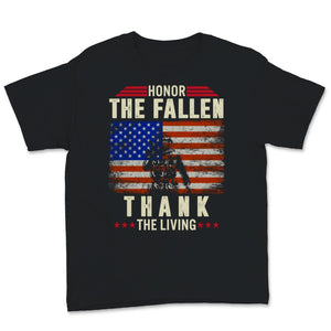 Honor The Fallen Thank The Living Memorial Day USA American Flag
