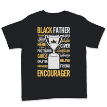 Load image into Gallery viewer, Mens Black Father Shirt Fathers Day Gift Trophy Encourager Leader
