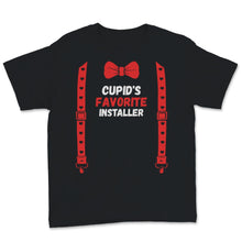 Load image into Gallery viewer, Valentines Day Shirt Cupid&#39;s Favorite Installer Funny Red Bow Tie
