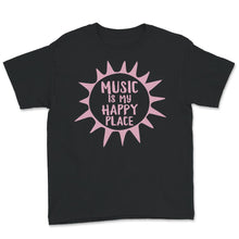 Load image into Gallery viewer, Music Is My Happy Place, My Happy Place Shirt, Musical Page Note,
