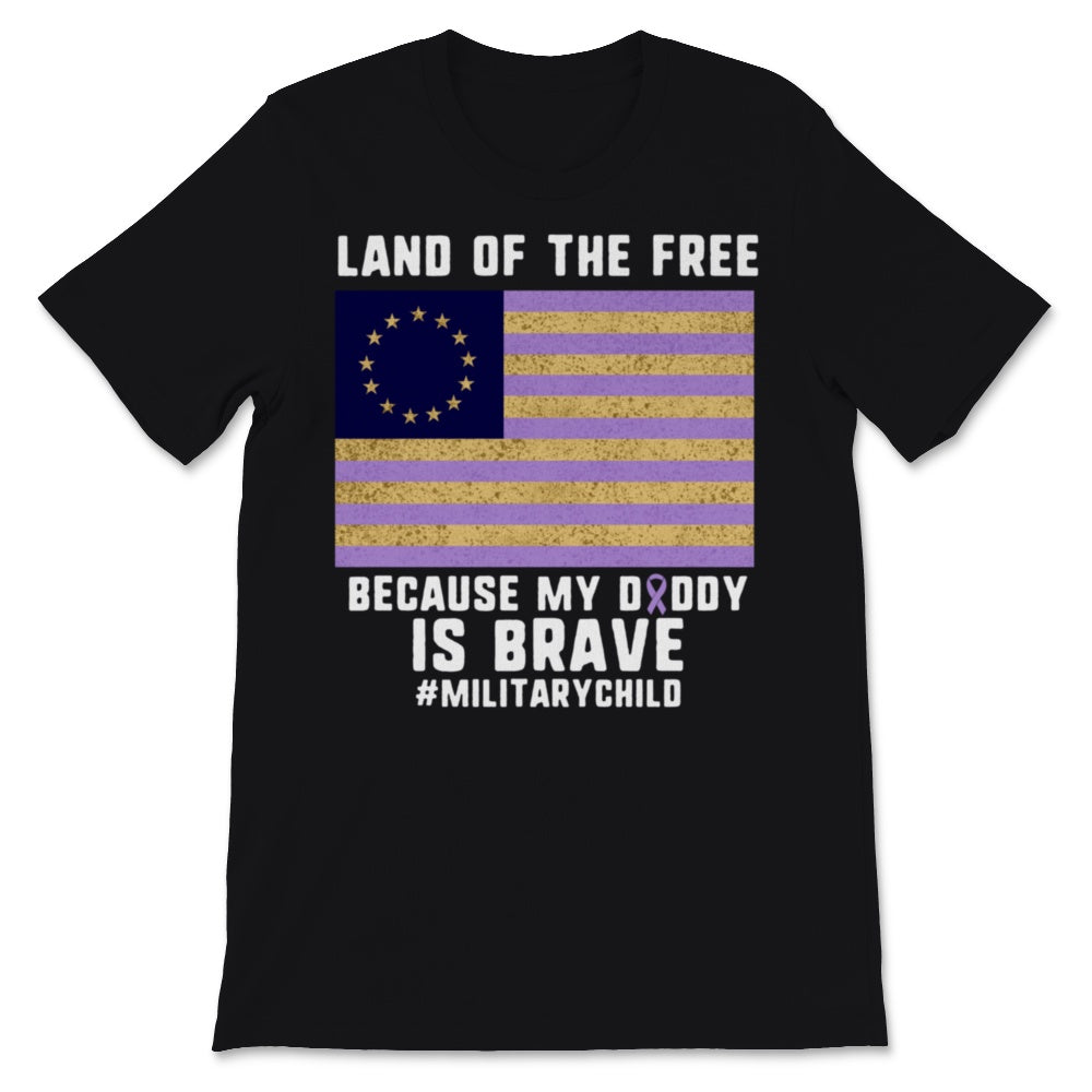 Military Child Month Awareness Ribbon Purple Up Betsy Ross Flag Land