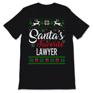 Santas Favorite Lawyer Christmas Ugly Sweater