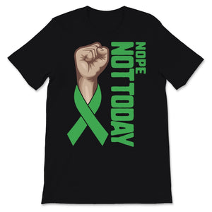 Nope Not Today Hodgkins Lymphoma Cancer Awareness Green Ribbon