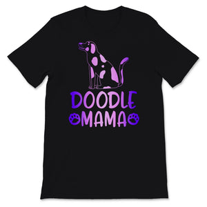 Womens Doodle Mama Shirt Cute Gift for Goldendoodle Dog Mom Fur Mama