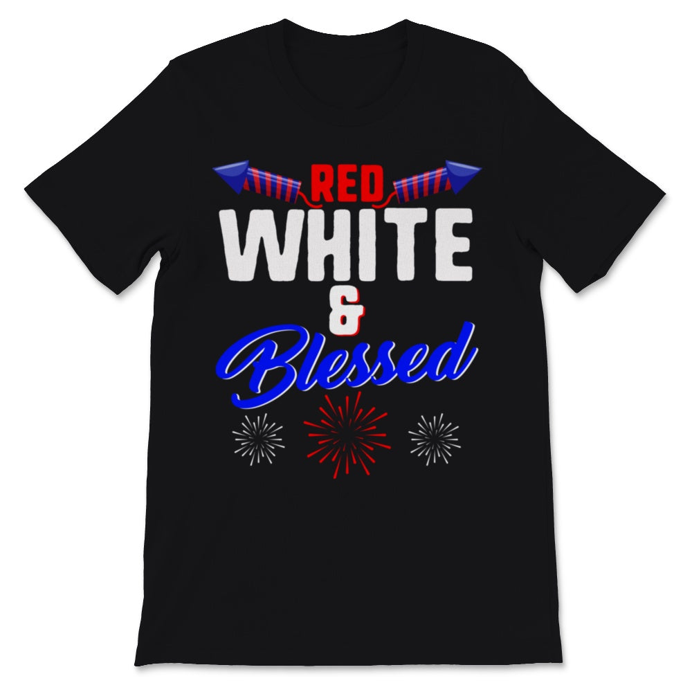 Red White & Blessed 4th of July Cute Patriotic America USA Flag