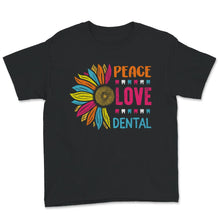 Load image into Gallery viewer, RDH, Peace Love Dental Shirt, Dental T Shirt, Dental Hygienist Gift,
