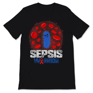 Sepsis Warrior Red Ribbon Awareness Virus Faith Support Warrior Gift