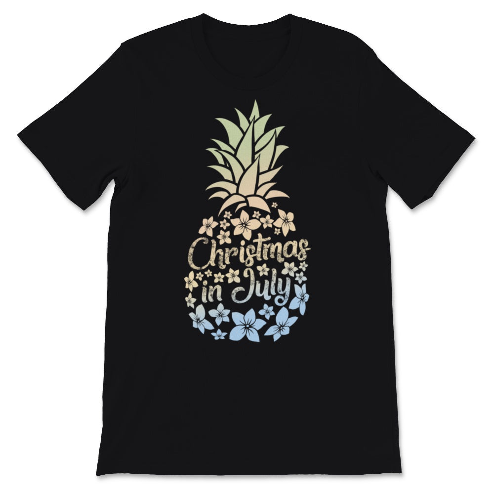 Christmas In July Colorful Pineapple Beach Summer Celebration Women