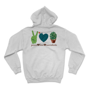 Peace Love Succulents Cactus Gift for Nature Garden Green Desert