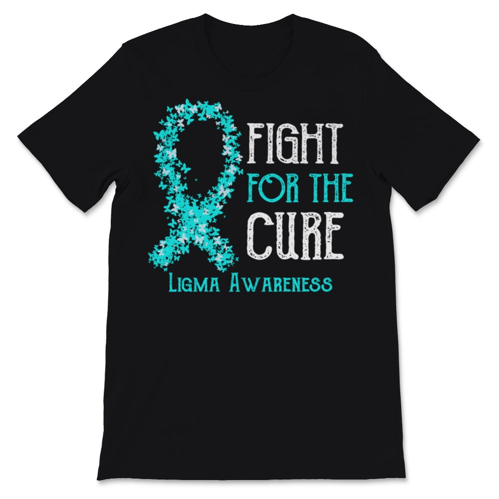 Fight For The Cure Ligma Awareness Blue Ribbon Butterfly Heart Loose