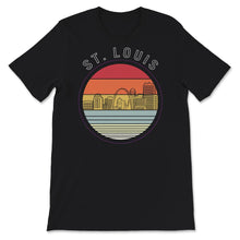 Load image into Gallery viewer, Saint Louis Skyline Shirt, Vintage Retro St. Louis Missouri Downtown
