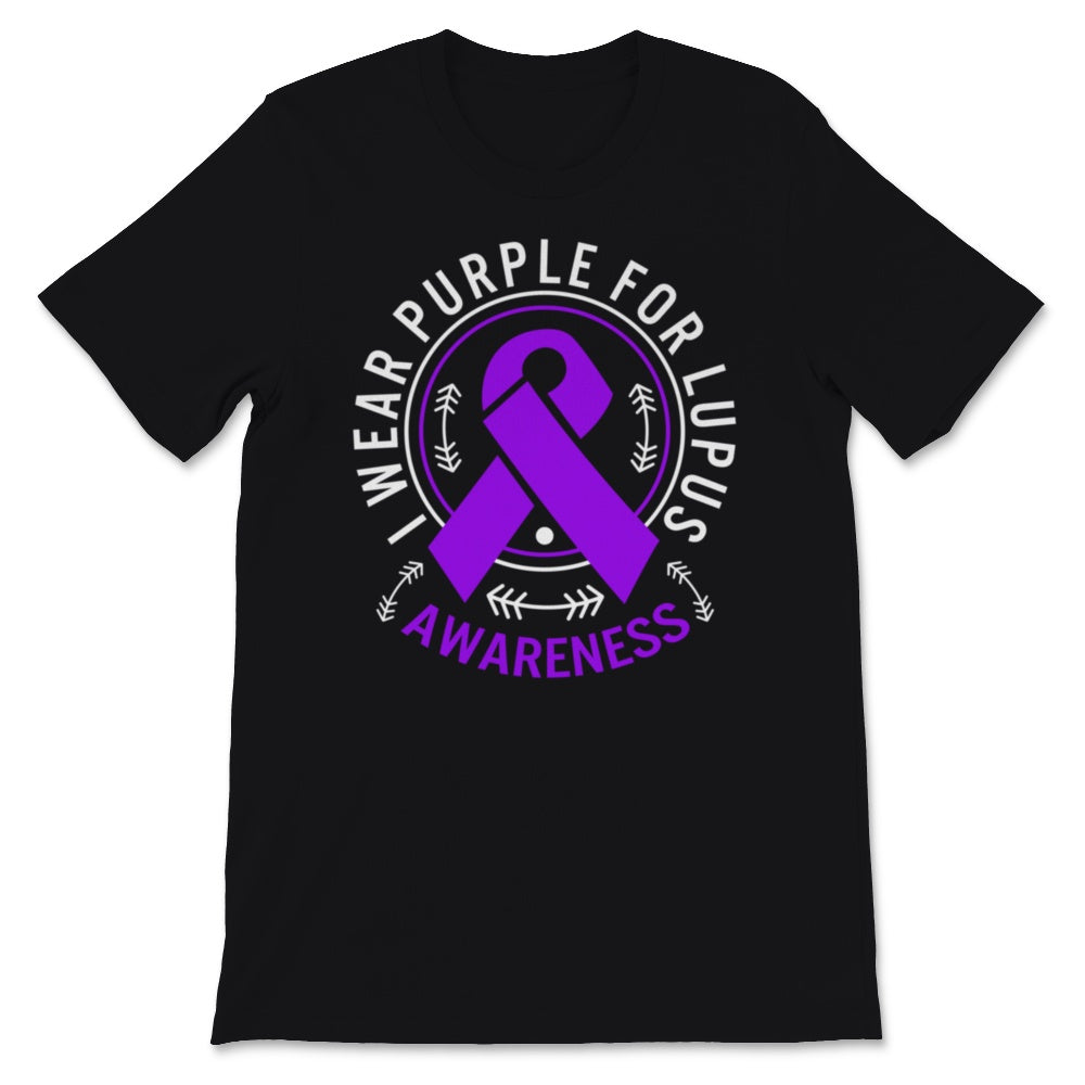 I Wear Purple For Lupus Awareness Ribbon Support Hippie Gift for