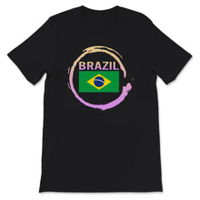 Load image into Gallery viewer, Brazil Flag Shirt, Retro Vintage Style Brazilian Flag Pride Gift,
