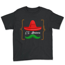 Load image into Gallery viewer, Cinco De Mayo Shirt, 0% Mexican Down To Fiesta, May 5th Fiesta Viva - Youth Tee - Black
