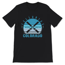 Load image into Gallery viewer, Telluride Colorado Shirt, Graphic Ski Equipment Tee, Snowboarding
