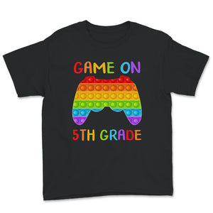 Back To School Shirt, Game On 5th Grade, Game Controller Popping Gift