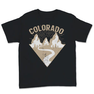 Colorado Shirt Retro Vintage Mountains Nature Hiking Outdoors Lover