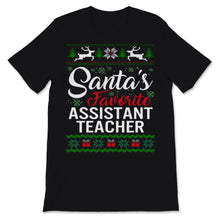 Load image into Gallery viewer, Santas Favorite Assistant Teacher Christmas Ugly Sweater
