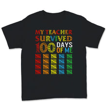 Load image into Gallery viewer, 100 Days Of School Shirt For Students My Teacher Survived 100 Days Of
