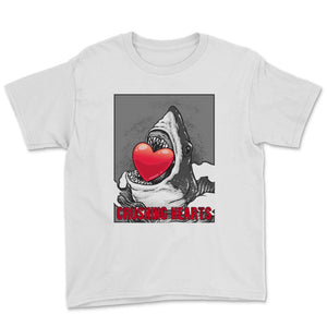 Crushing Hearts Shirt Kids Valentine's Day Shark Boys Gift