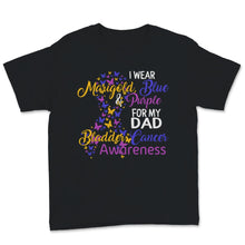 Load image into Gallery viewer, Bladder Cancer Awareness I Wear Marigold Blue And Purple Ribbon
