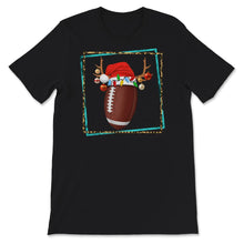 Load image into Gallery viewer, Christmas Tee Shirt, Christmas Football Santa Hat Gift, Football

