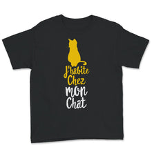 Load image into Gallery viewer, Chat Tee Shirt J&#39;habite Mon Chat Mignon Chaton T-shirt Pour Femmes
