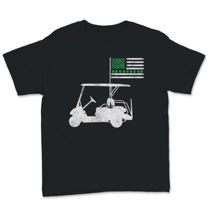 Golf Cart Car St Patrick's Day USA American Flag Shamrock Sport