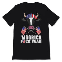 Load image into Gallery viewer, Moorica Fuck Yeah Funny American Cow Moo USA Flag Sunglasses Earring
