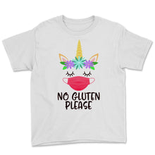 Load image into Gallery viewer, No Gluten Please Cute Unicorn Wearing Face Mask Barley Wheat Free
