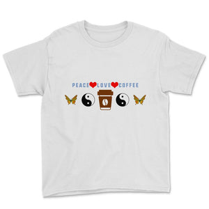 Peace Love Coffee Shirts, Peace Shirt, Coffee Shirt, Coffee Lovers