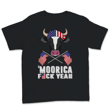 Load image into Gallery viewer, Moorica Fuck Yeah Funny American Cow Moo USA Flag Sunglasses Earring
