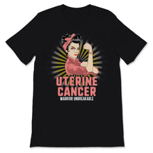 Load image into Gallery viewer, Uterine Cancer Awareness Warrior Unbreakable Strong Woman Peach

