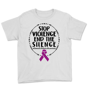 Domestic Violence Awareness Stop Violence End The Silence Purple