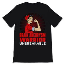 Load image into Gallery viewer, Brain Aneurysm Awareness Warrior Unbreakable Strong Woman Red Ribbon
