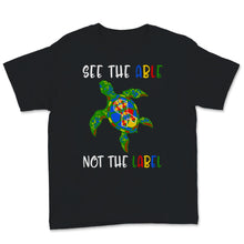 Load image into Gallery viewer, See Able Not Label Shirt Autism Awareness Gift Turtle Ribbon Puzzle
