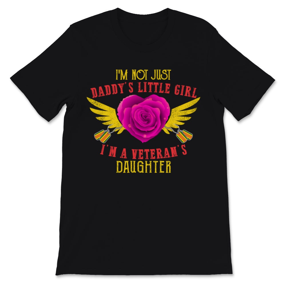 I'm Veteran's Daughter Not Just Daddy's Little Girl Angel Wings