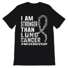 Load image into Gallery viewer, I Am Stronger Than Lung Cancer Awareness Heart White Ribbon Warrior
