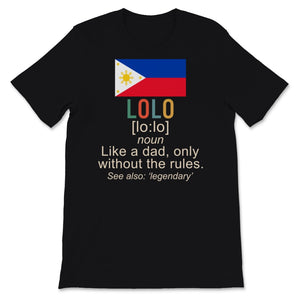 Funny Filipino Dad Shirt, Definition Of Lolo Shirt, Fathers Day Gift