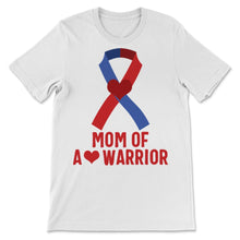 Load image into Gallery viewer, Mom of a Heart Warrior CHD Disease Awareness Red Blue Ribbon Love
