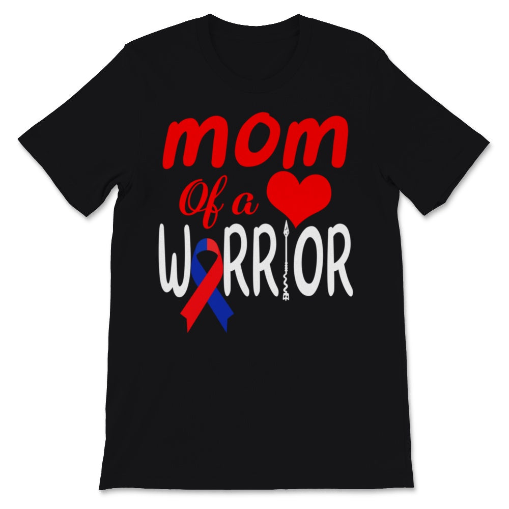 Mom Of A Heart Warrior CHD Awareness Ribbon Heart Bypass Surgery