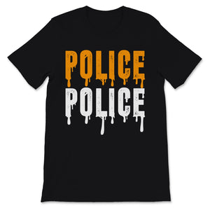 Halloween Costume Police Police Officer Blue Line Love Orange Vintage