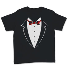 Load image into Gallery viewer, Hearts Bow Tie &amp; Suspenders Valentine&#39;s Day Tuxedo Costume Shirt Cute
